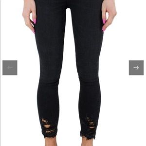 Agolde Sophie black distressed skinny Jeans 28